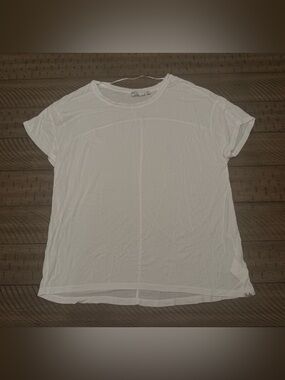PRANA White Foundation Slouch Top Tee